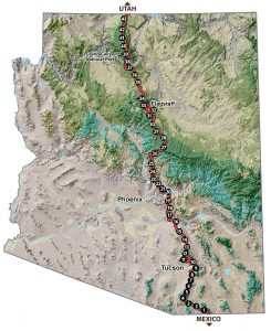 Arizona Trail Passages Map