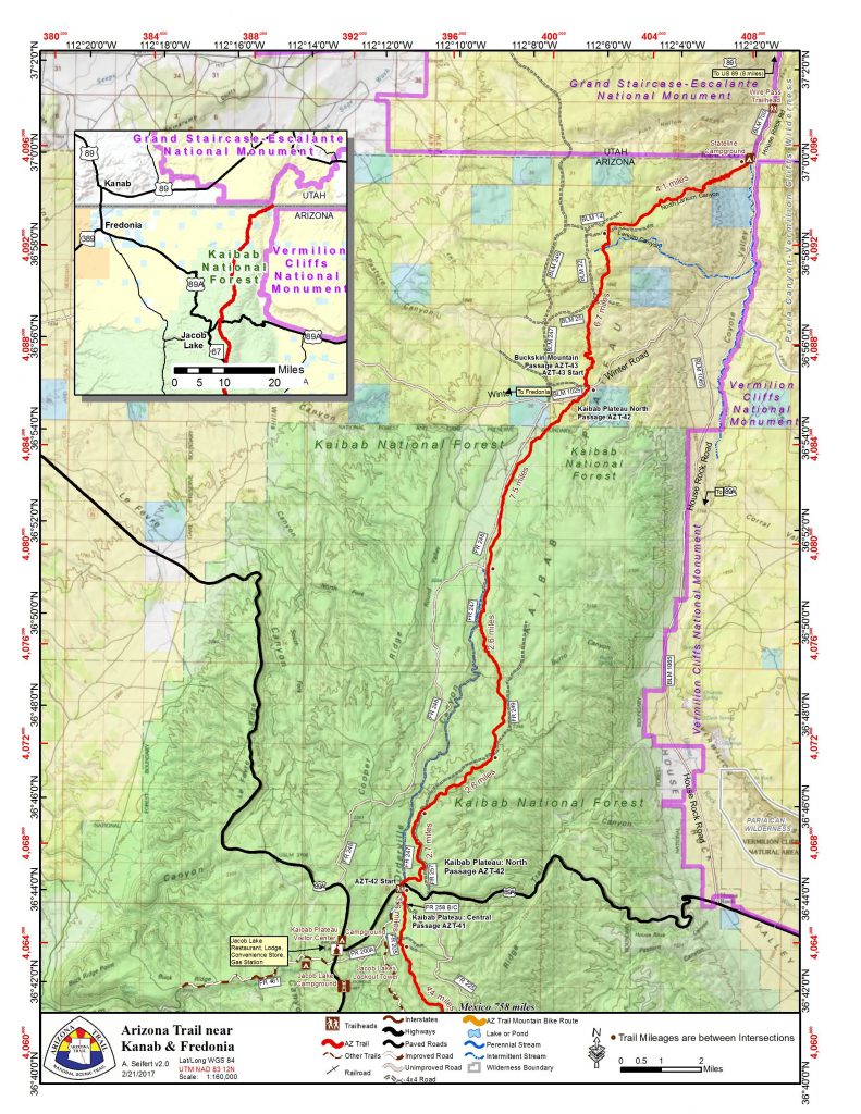 Fredonia, AZ & Kanab, UT Gateway Map