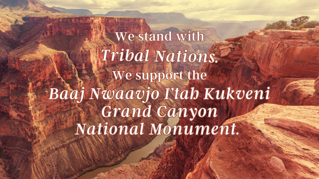Signatures needed to protect the greater Grand Canyon landscape